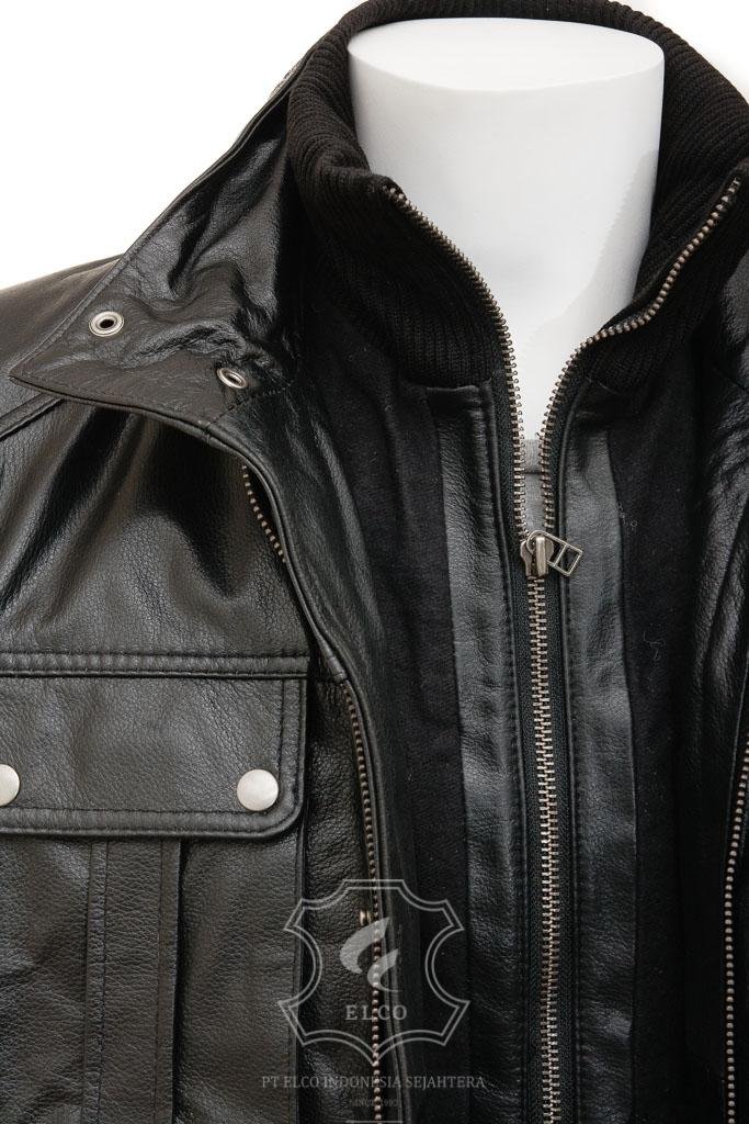 Jaket Kulit Pria Desain Safari - PJS 410 - Gambar 3