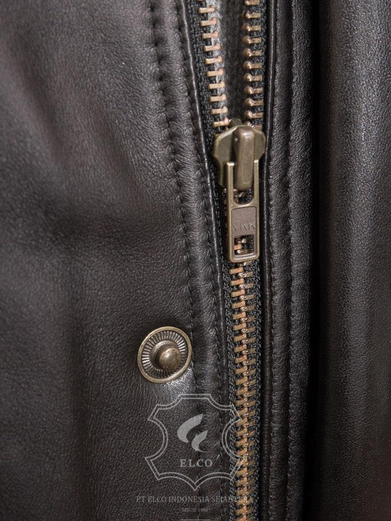 Jaket Kulit Pria Desain Safari - PJS 409 - Gambar 4