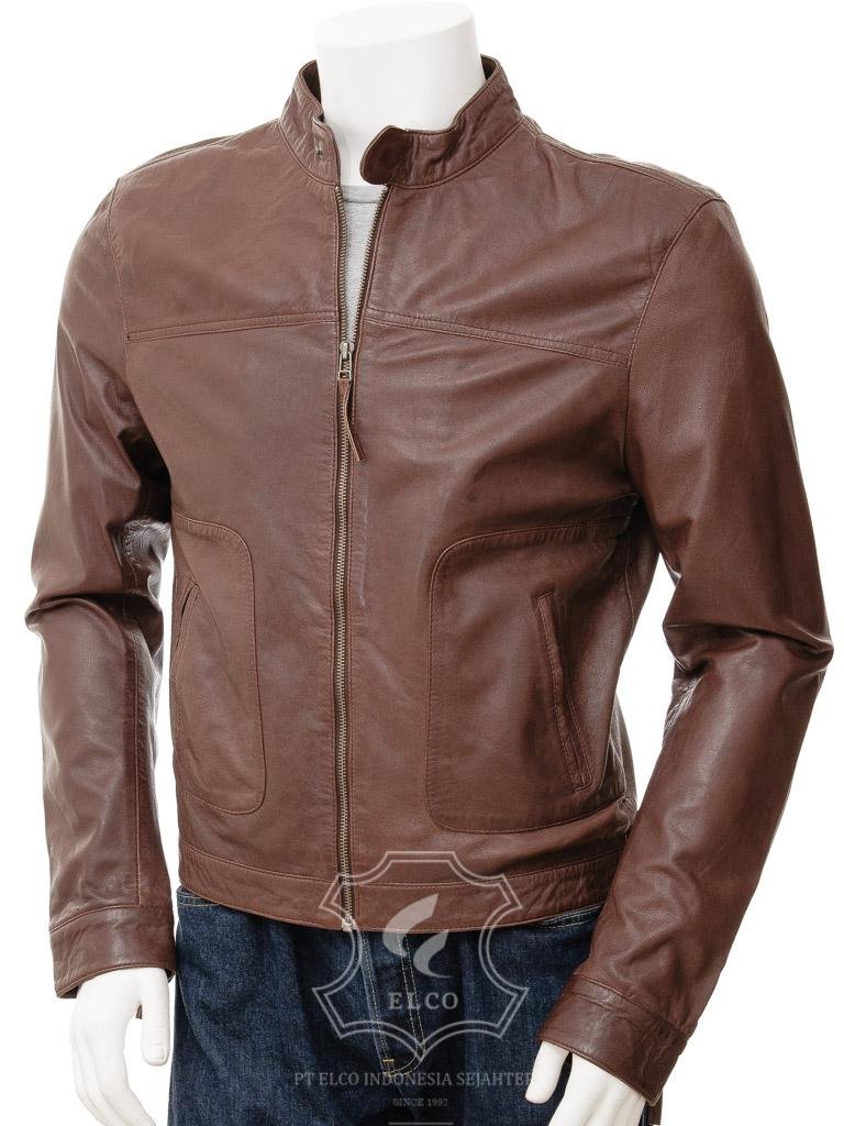 Jaket Kulit Pria Desain Casual - PC 452
