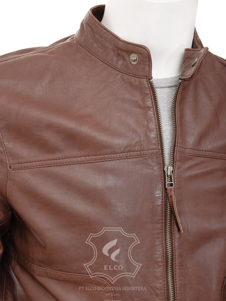 Jaket Kulit Pria Desain Casual - PC 452 - Gambar 3
