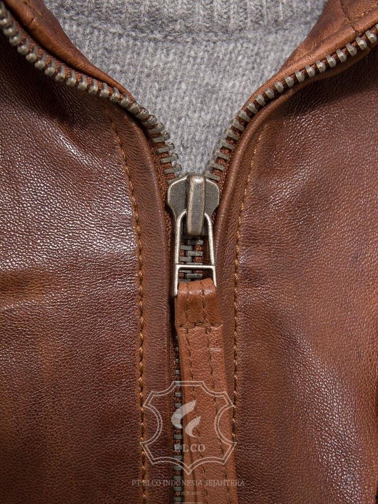 Jaket Kulit Pria Desain Safari - PJS 411 - Gambar 5