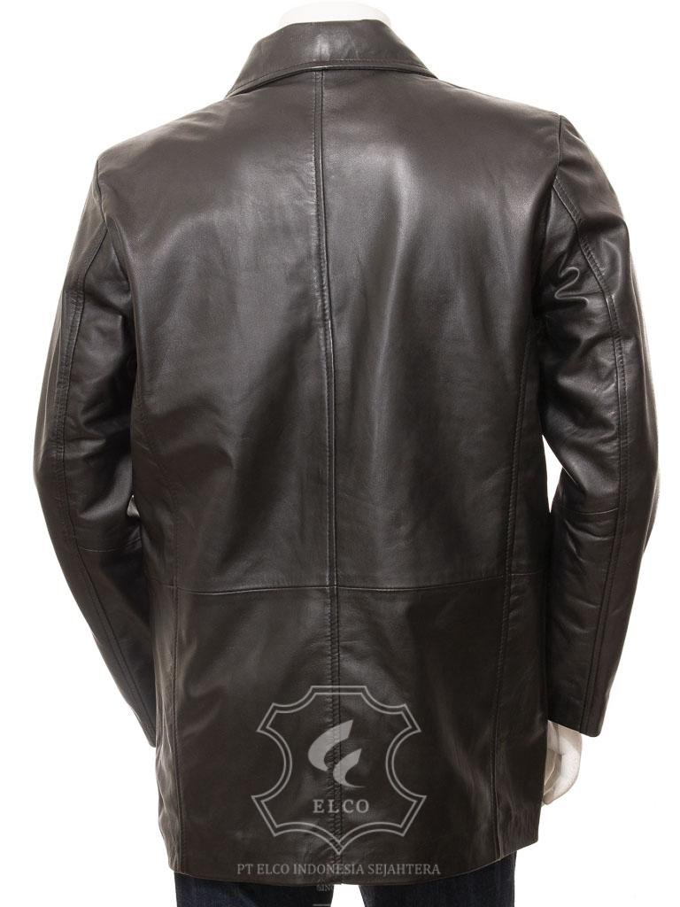 Jaket Kulit Pria Desain Jas - PJ 434 - Gambar 3