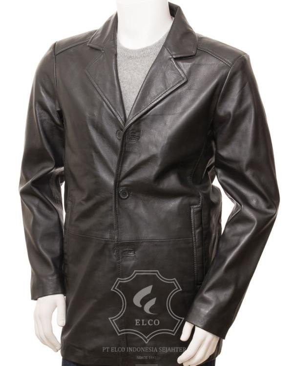 Jaket Kulit Pria Desain Jas - PJ 434