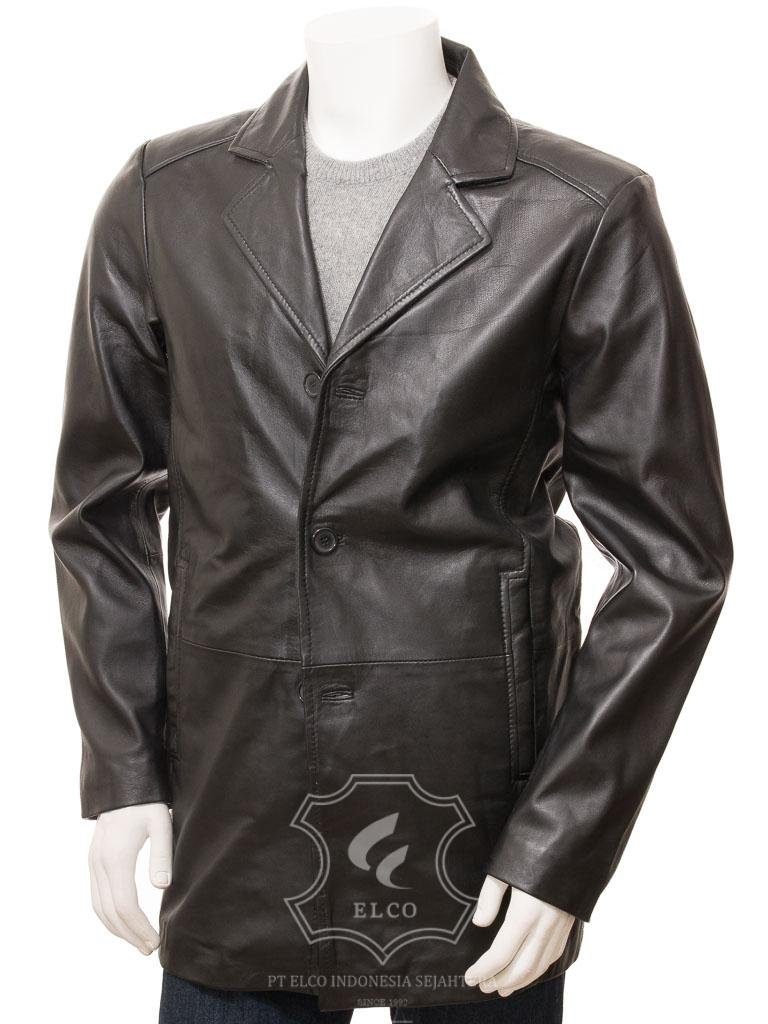 Jaket Kulit Pria Desain Jas - PJ 434