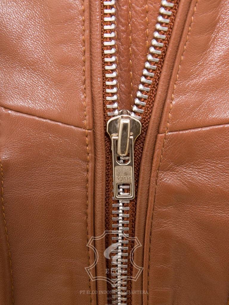 Jaket Kulit Pria Desain Biker - PB 438 - Gambar 4