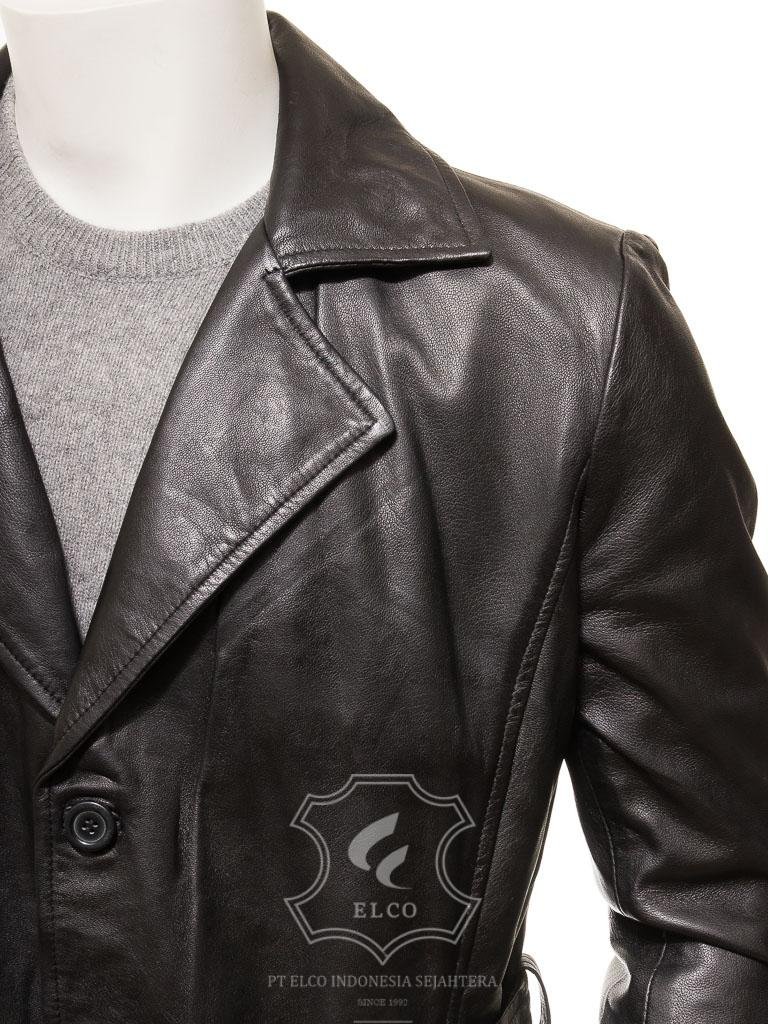 Jaket Kulit Pria Desain Jas - PJ 439 - Gambar 3