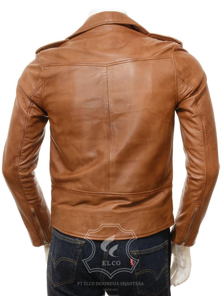 Jaket Kulit Pria Desain Serong - PS 430 - Gambar 2