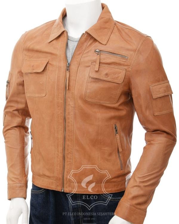 Jaket Kulit Pria Desain Formal - PF 433